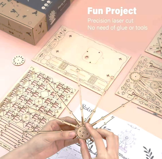 Puzzle 3D en bois | Grande roue Son & Lumière 183 pièces