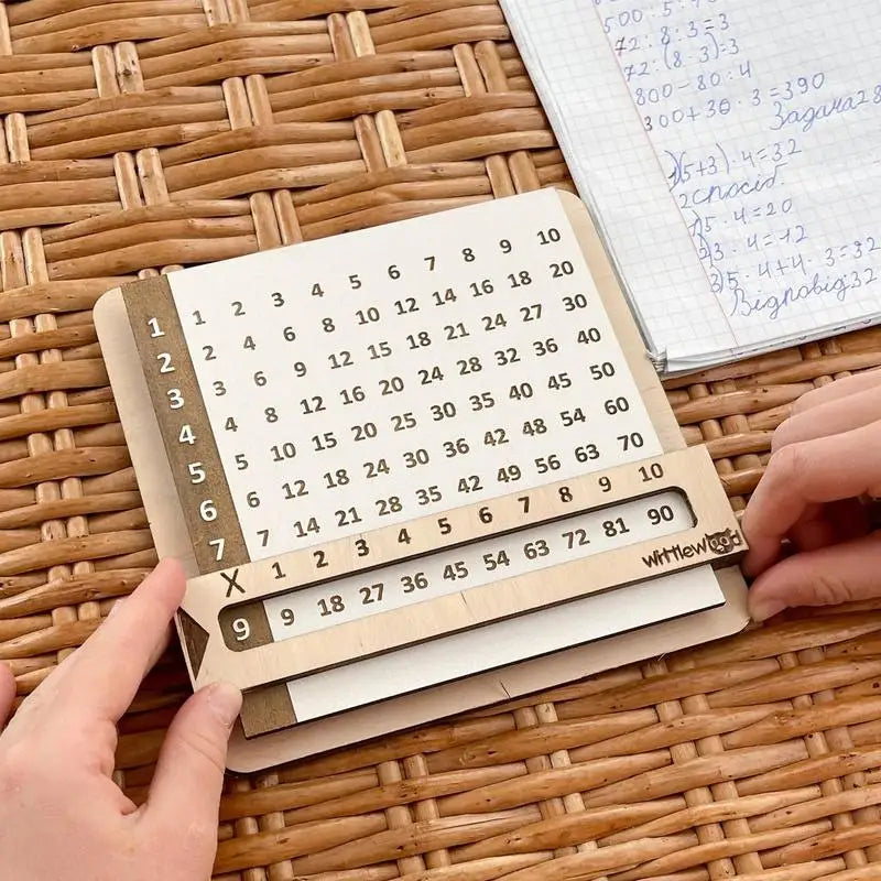 Table de multiplication en bois | Avec curseur