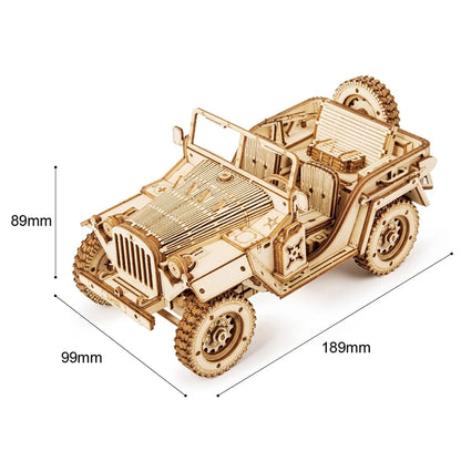 Puzzle 3D en bois | Jeep Armée 369 pièces