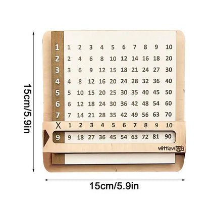 Table de multiplication en bois | Avec curseur