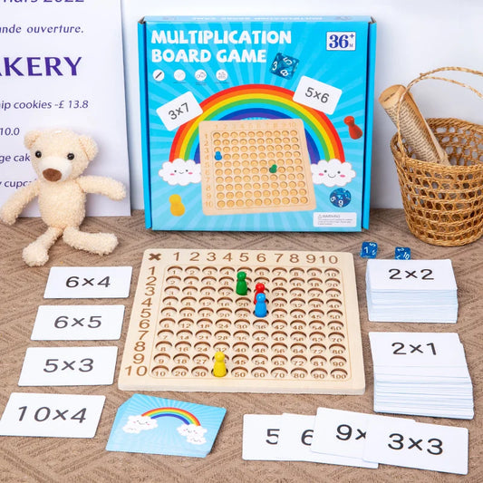 Table de multiplication en bois | Système de pions