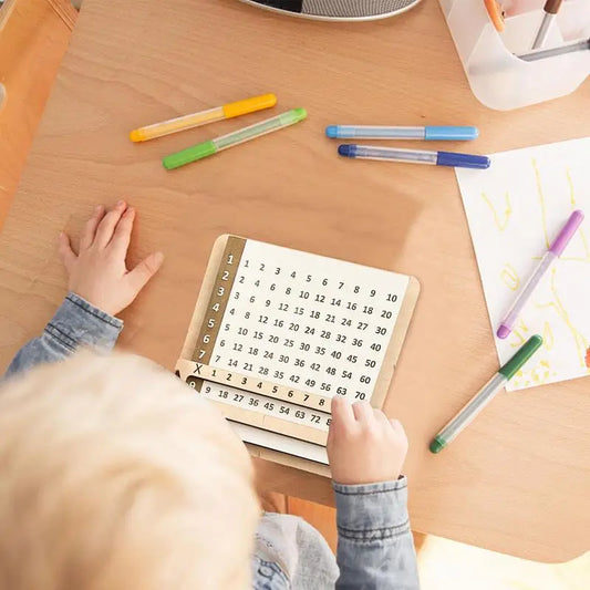 Table de multiplication en bois | Avec curseur