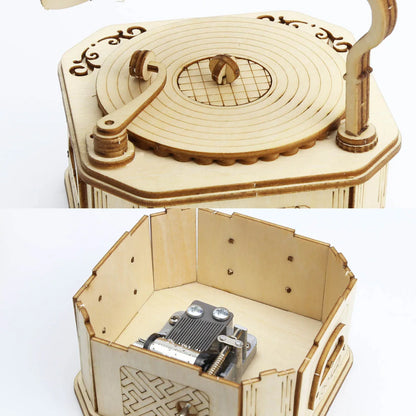 Puzzle 3D en bois | Gramophone musical 64 pièces