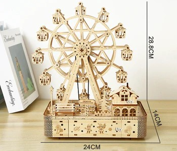 Puzzle 3D en bois | Grande roue Son & Lumière 183 pièces